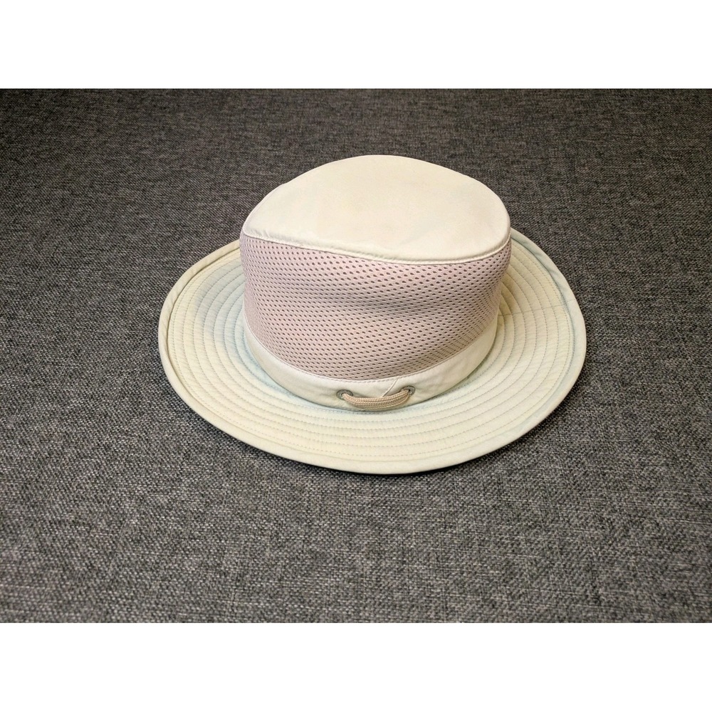 TILLEY Lighterweight Mesh Airflo Bucket Hat Signed Size 7 1/8 Hidden Pocket Cap